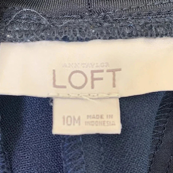 Ann Taylor Loft Maternity Casual Trouser Dress Pants Size 10M Navy Straight Leg - Picture 15 of 16